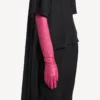 Women’s long gloves in rose