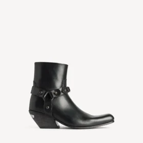 Women’s memphis bootie with harness in black