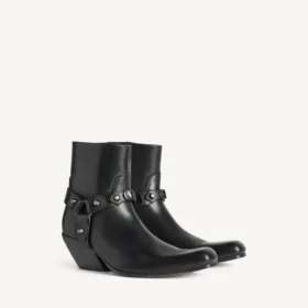 Women’s memphis bootie with harness in black