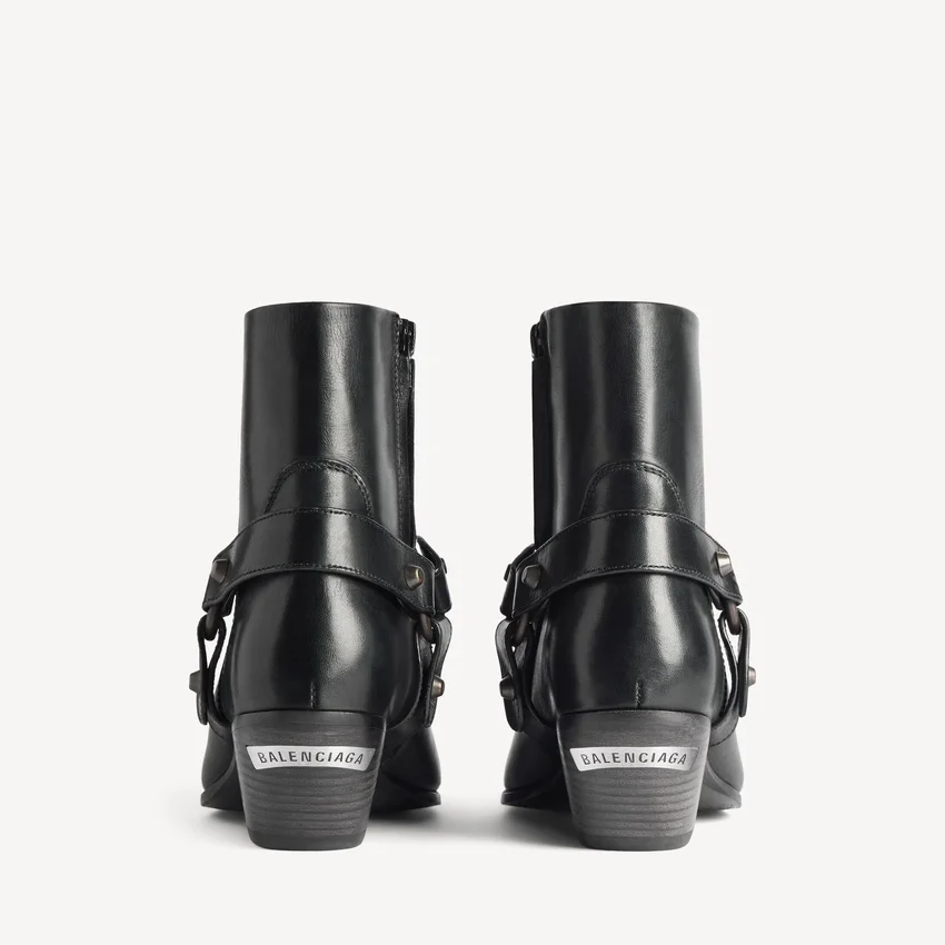 Women’s memphis bootie with harness in black Women’s memphis bootie with harness in black