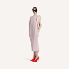 Women’s midi sack dress in dusty pink