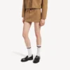 Women’s mini cotton skirt in beige Women’s mini cotton skirt in beige