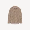 Women’s monogram shirt in beige/black