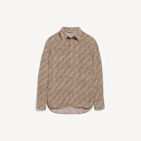 Women’s monogram shirt in beige/black