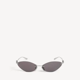 Women’s nano cat sunglasses in silver