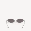 Women’s nano cat sunglasses in silver