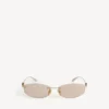 Women’s nano d-frame sunglasses in light gold