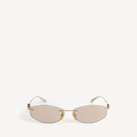 Women’s nano d-frame sunglasses in light gold