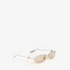 Women’s nano d-frame sunglasses in light gold