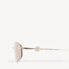 Women’s nano d-frame sunglasses in light gold