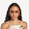 Women’s nano d-frame sunglasses in light gold