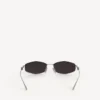 Women’s nano d-frame sunglasses in silver Women’s nano d-frame sunglasses in silver