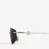 Women’s nano d-frame sunglasses in silver Women’s nano d-frame sunglasses in silver