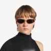 Women’s nano d-frame sunglasses in silver Women’s nano d-frame sunglasses in silver