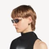 Women’s nano d-frame sunglasses in silver Women’s nano d-frame sunglasses in silver