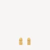 Women’s nano hoop earrings in shiny gold