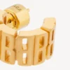 Women’s nano hoop earrings in shiny gold