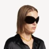 Women’s nano mini link choker in shiny gold