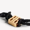 Women’s nano ribbon bb bracelet in black/shiny gold