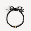 Women’s nano ribbon bb choker in black/shiny gold