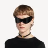 Women’s nano ribbon bb choker in black/shiny gold