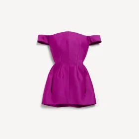 Women’s off-shoulder mini dress in purple Women’s off-shoulder mini dress in purple