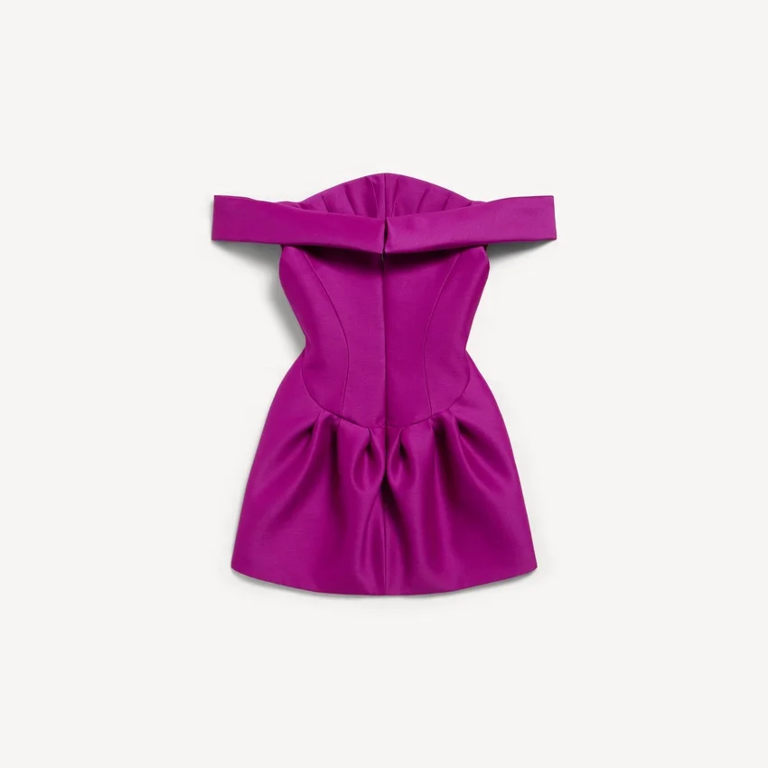 Women’s off-shoulder mini dress in purple Women’s off-shoulder mini dress in purple