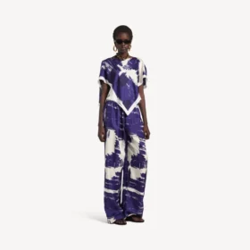 Women’s paintbrush pyjama pants in blue