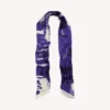 Women’s paintbrush twilly scarf in blue