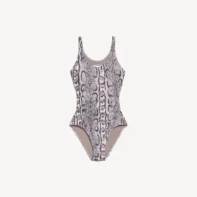 Women’s python swimsuit in beige