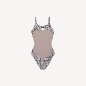 Women’s python swimsuit in beige