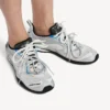 Women’s radar gradient lines sneaker in white/grey/silver/black/blue Women’s radar gradient lines sneaker in white/grey/silver/black/blue