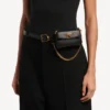 Women’s rodeo belt with pouch in black