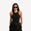 Women’s rodeo belt with pouch in black