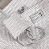 Women’s rodeo sling pochette with rhinestones in smoke grey