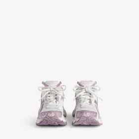 Women’s runner glitter sneaker in white/lilac/pink