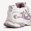 Women’s runner glitter sneaker in white/lilac/pink