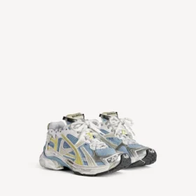 Women’s runner sneaker in blue/yellow/white