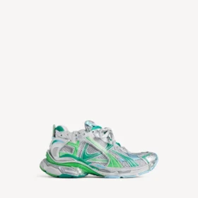 Men’s runner sneaker in grey/green/blue