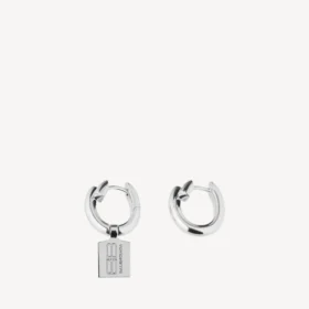 Women’s saint-germain tag earrings in shiny silver