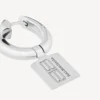 Women’s saint-germain tag earrings in shiny silver