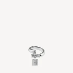 Women’s saint-germain tag ring in shiny silver