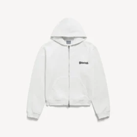 Women’s salon de couture regular fit zip-up hoodie  in white