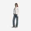 Women’s salon de couture regular fit zip-up hoodie in white Women’s salon de couture regular fit zip-up hoodie in white