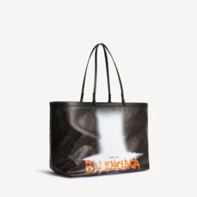 Women’s select tote bag large in black/orange