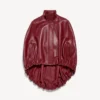 Women’s short cape in burgundy
