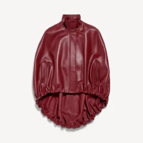 Women’s short cape in burgundy