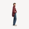 Women’s short cape in burgundy