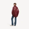 Women’s short cape in burgundy