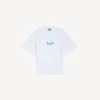 Women’s sketchy short sleeve top in white Women’s sketchy short sleeve top in white